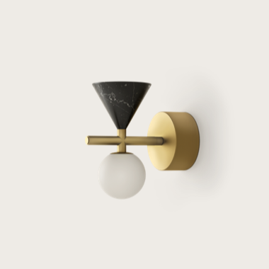 [A1299/NEG] ONETA APLIQUE (NEGRO MATE / MARMOL BLANCO)