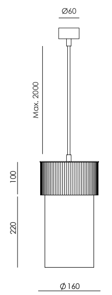 [C1102/BCO] ROCK COLGANTE (BLANCO MATE)