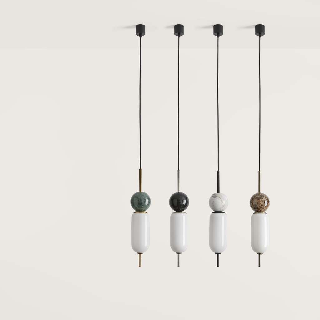 [C1206/BRZ/BCO] ANET COLGANTE (BRONCE / MARMOL BLANCO)