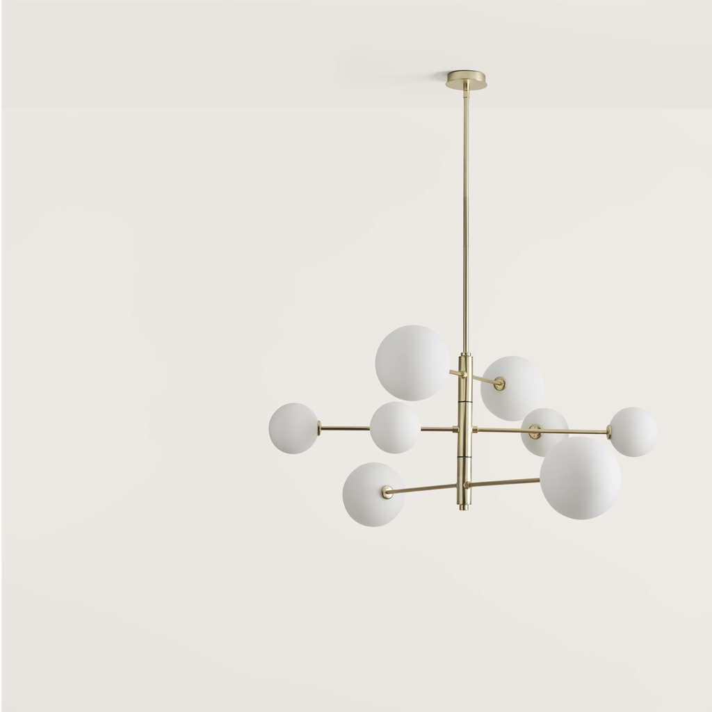 [C1214/8/NEG/OPAL] ATOM COLGANTE (OPAL, NEGRO MATE)