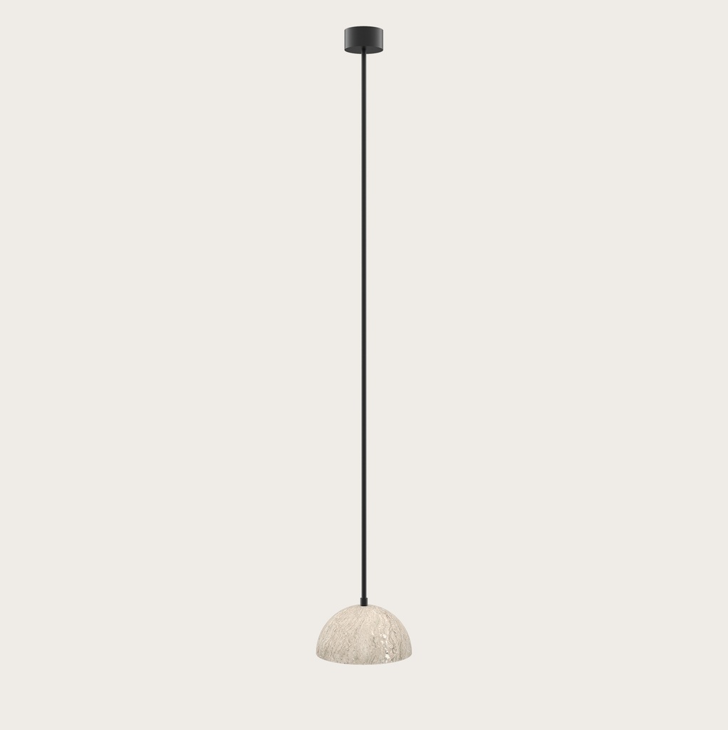 [C1307/L/NEG] BIG DUSSA COLGANTE (NEGRO MATE / TRAVERTINO)