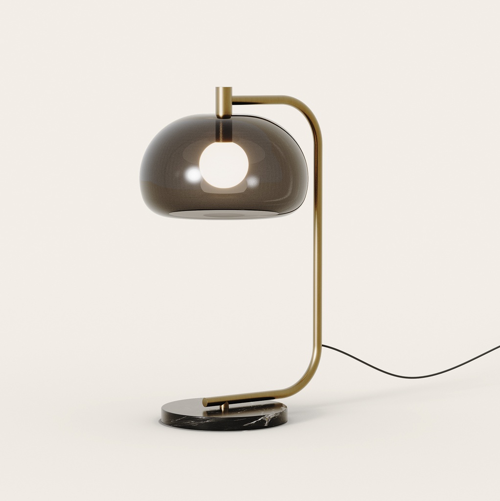 [S1345/NEG/AMBAR] CLOUD SOBREMESA (FUMÉ AMBAR, NEGRO MATE)