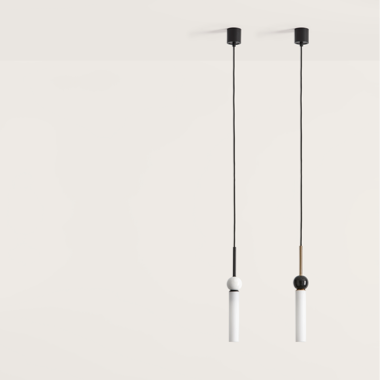 [C1224/NEG] DELIE S COLGANTE (NEGRO MATE / MARMOL BLANCO)